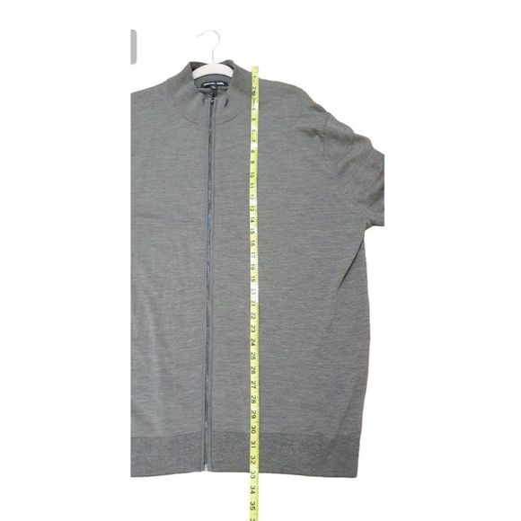 Michael Kors Mens 100% Merino Wool Baseball Jacket Brown Size 2XL - Picture 10 of 11